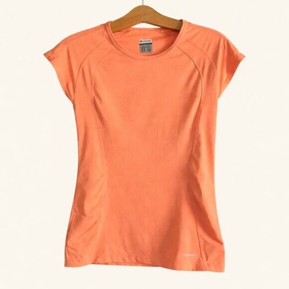 Columbia Tops - Columbia Titanium Activewear Tangerine Cap Sleeve Top W/Pocket S